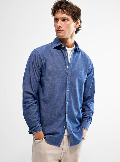 La chemise fa&ccedil;on denim <b>Coupe relaxe</b>