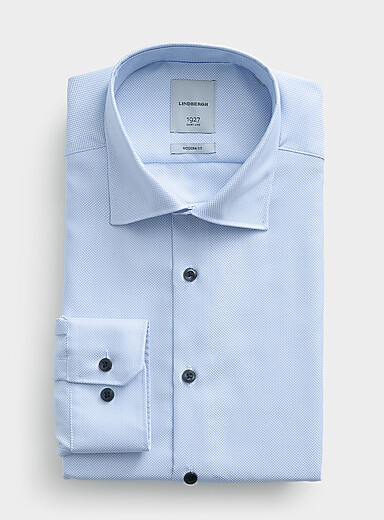 La chemise Dobby boutons contraste <b>Coupe moderne</b>