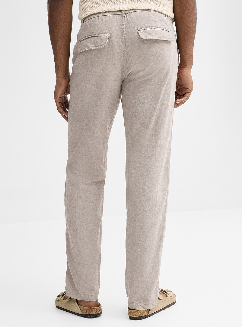 Linen-cotton adjustable-waist pant Relaxed fit | Lindbergh | Shop