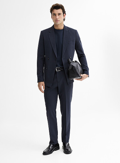 Double-breasted stretch suit <b>Slim fit</b>