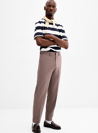 Lindbergh: Le pantalon extensible tout confort <b>Coupe relaxe</b> Ivoire - Beige cr&egrave;me pour homme