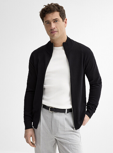 Ultra-soft zipped cardigan