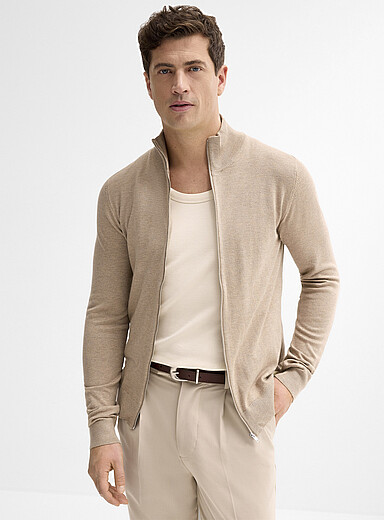 Ultra-soft zipped cardigan