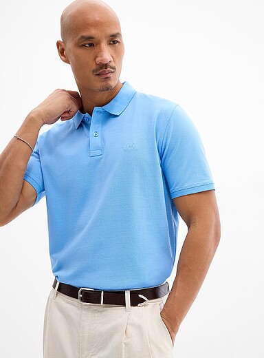 Stretch piqu&eacute; knit polo