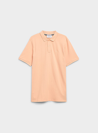 Lindbergh Mossy Green Stretch piqu&eacute; knit polo for men
