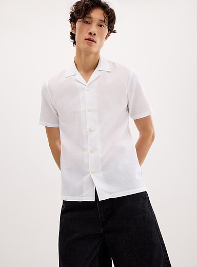 Waffle camp shirt <b>Relaxed fit</b>