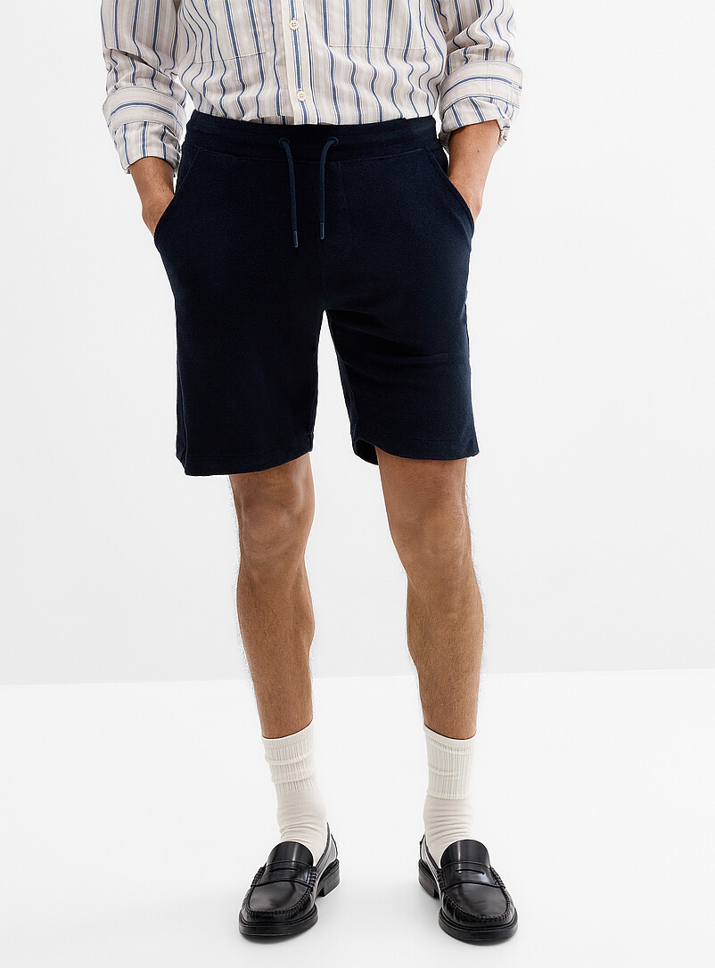 Lindbergh Light Grey Terry Bermudas for men