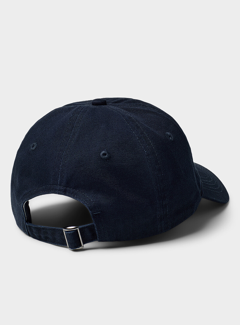 Lindbergh Navy/Midnight Blue Typographic logo dad cap for men