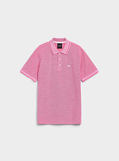 Two-tone piqu&eacute; polo