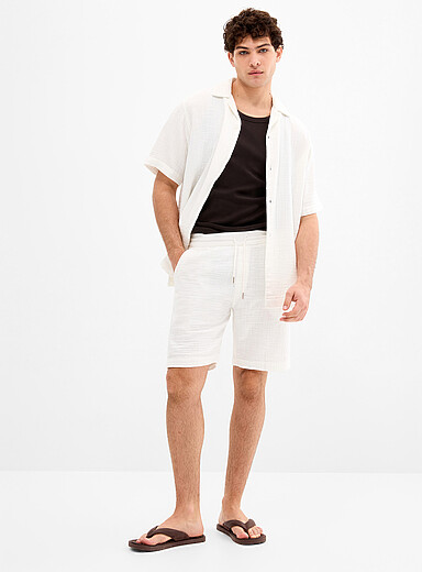 Cotton gauze Bermudas