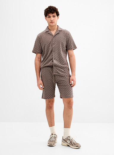 Terry check Bermudas