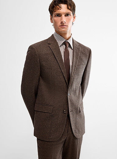 Stretch felted suit jacket <b>Loose fit</b>