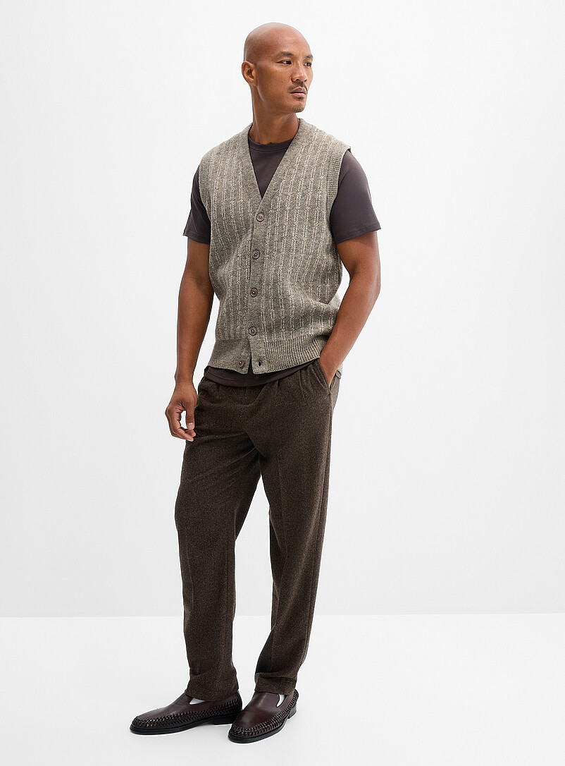 Jacquard-stripe buttoned vest | Lindbergh | | Simons