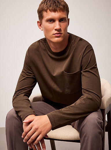 Le t-shirt &eacute;court&eacute; manches longues  <b>Coupe surdimensionn&eacute;e</b>