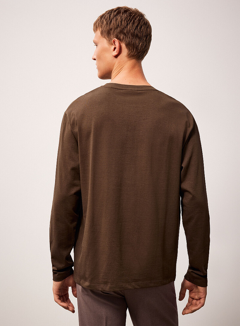Long-sleeve cropped T-shirt Oversized fit | Lindbergh | Shop Men's