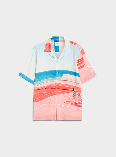 La chemise cabana imprim&eacute; vacances panoramique <b>Coupe relaxe</b>