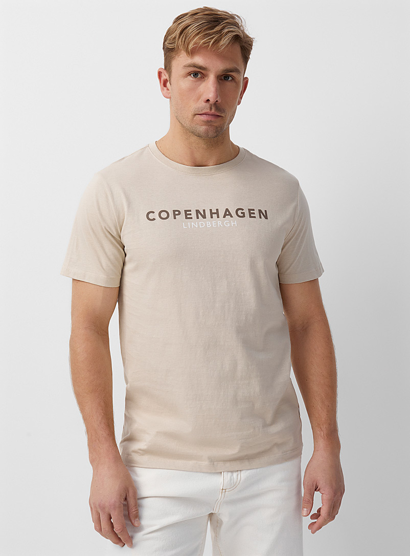Lindbergh: Le t-shirt signature Beige pour homme