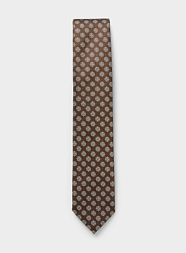 Jacquard medallion tie