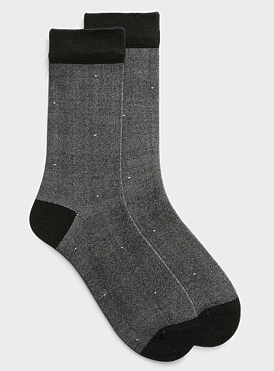 Heathered bamboo viscose dress socks