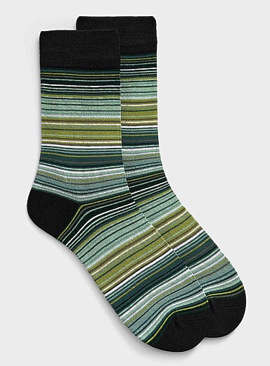 Multi-stripe bamboo socks
