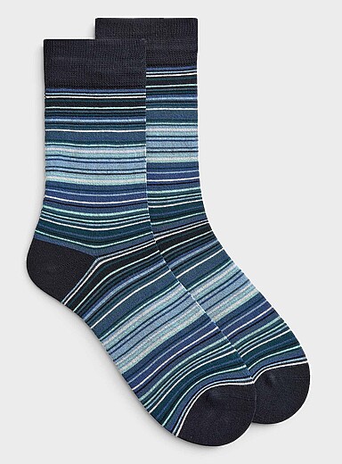 Multi-stripe bamboo socks