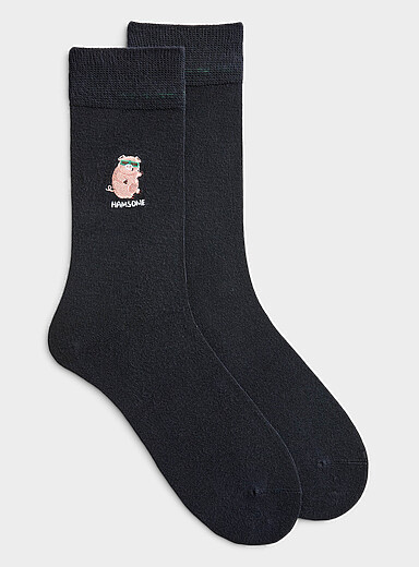 La chaussette bambou broderie ludique
