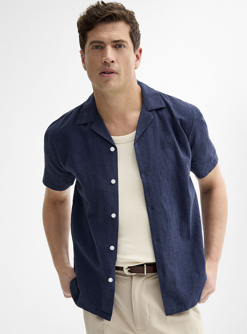 Linen-cotton camp shirt Relaxed fit product image (primary)