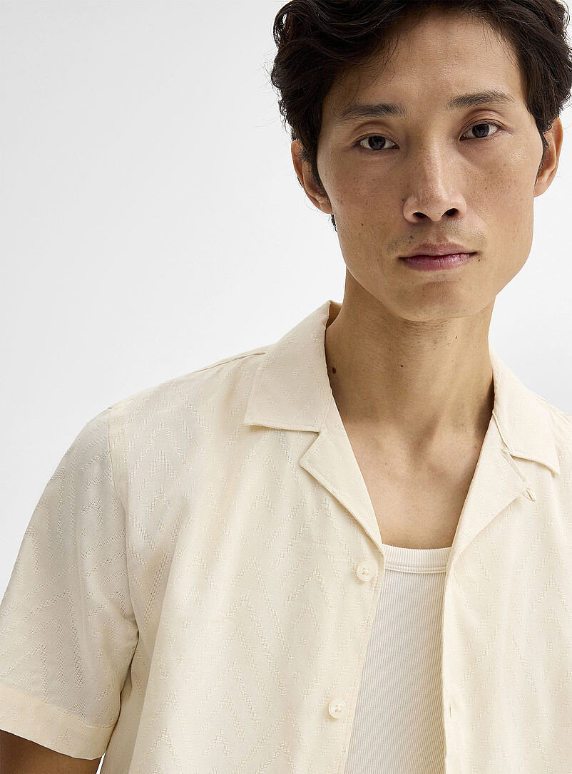 Tone-on-tone herringbone jacquard shirt Regular fit product image 2