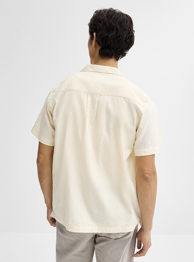 Tone-on-tone herringbone jacquard shirt Regular fit product image 3