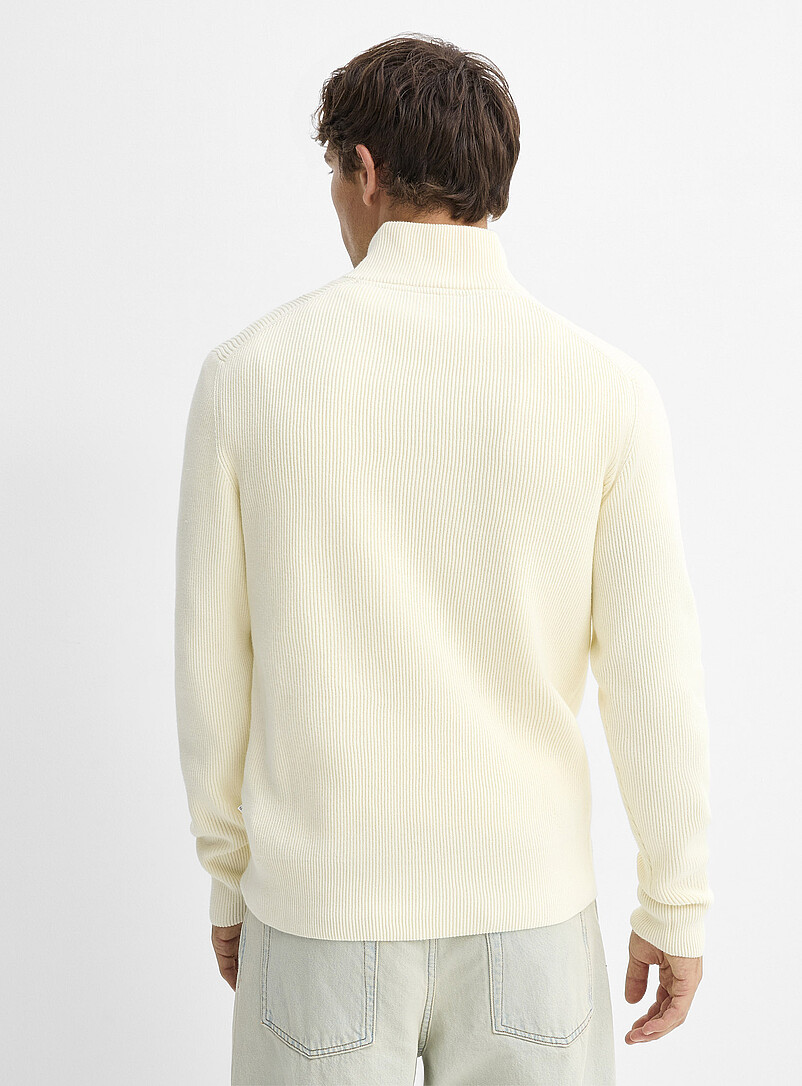 Zip-neck ribbed sweater product image 3