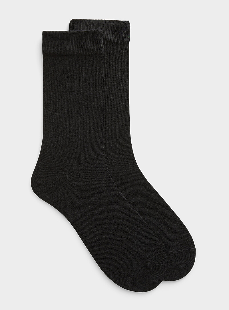 Solid Bamboo Viscose Dress Socks