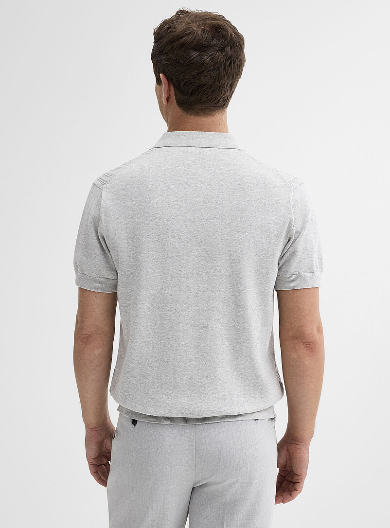 Twisted cable and rib polo-collar cardigan product image 3