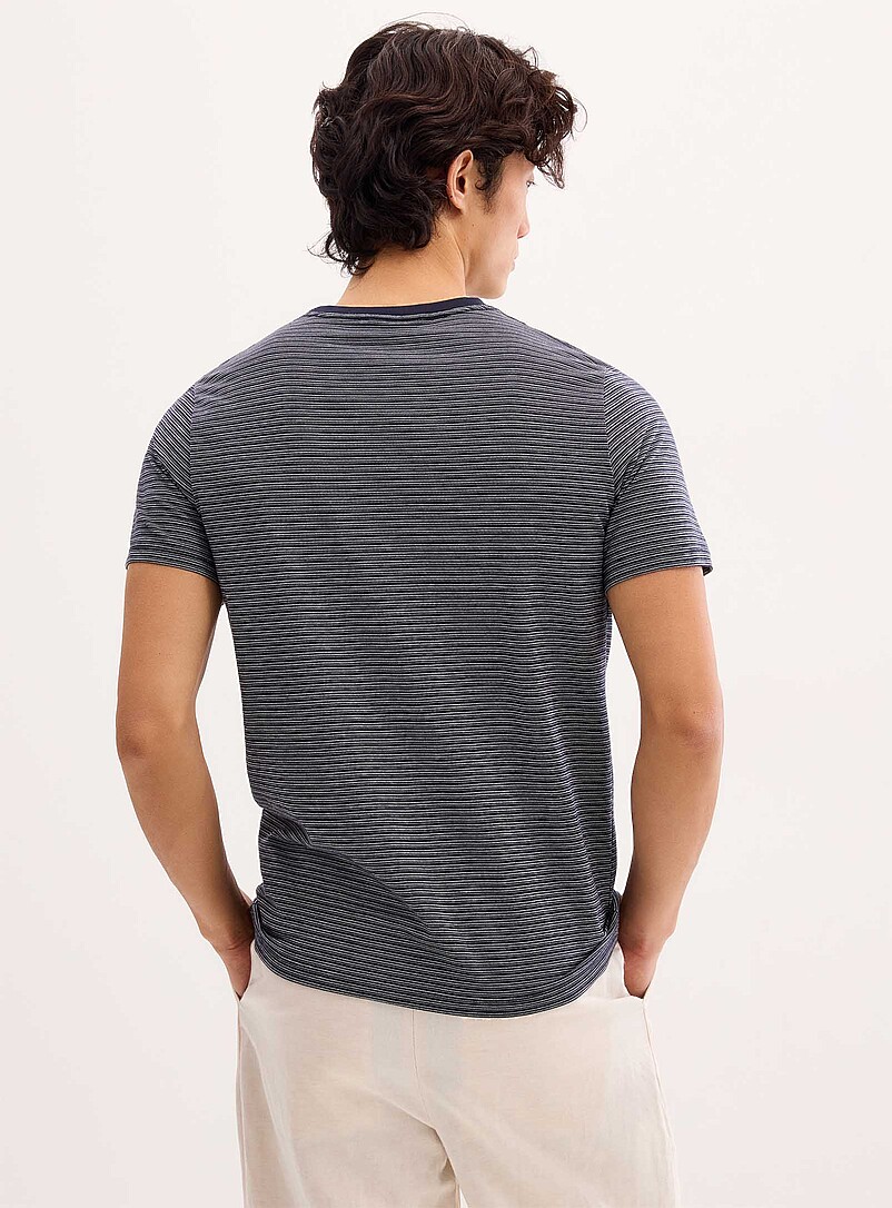 Piqué jacquard stripe T-shirt product image 2