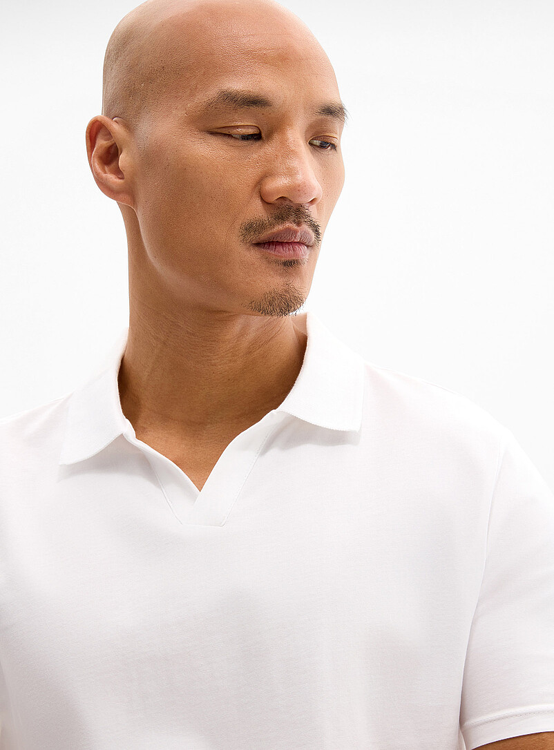 Johnny-collar jersey polo product image 2