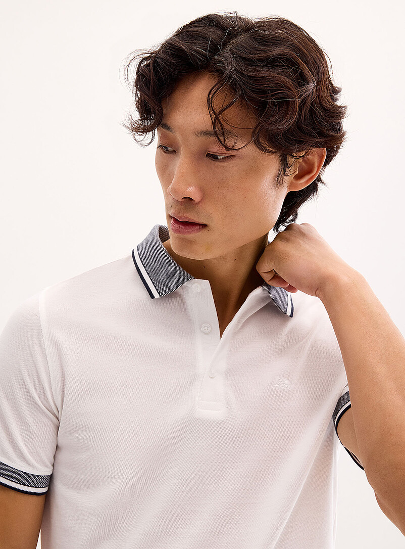 Two-tone piqué polo product image 2