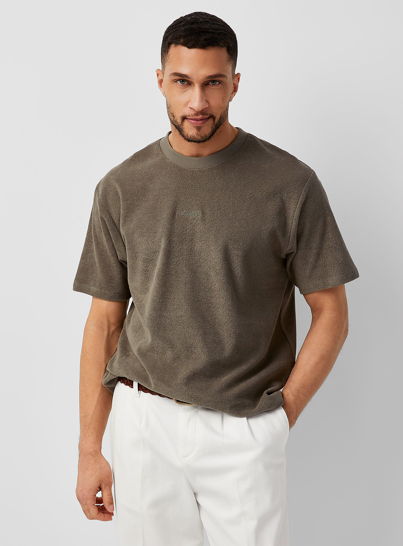 Lindbergh Terry T-shirt In Mossy Green