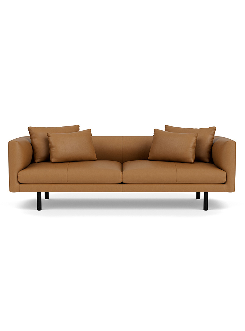 EQ3 Fawn Replay leather couch