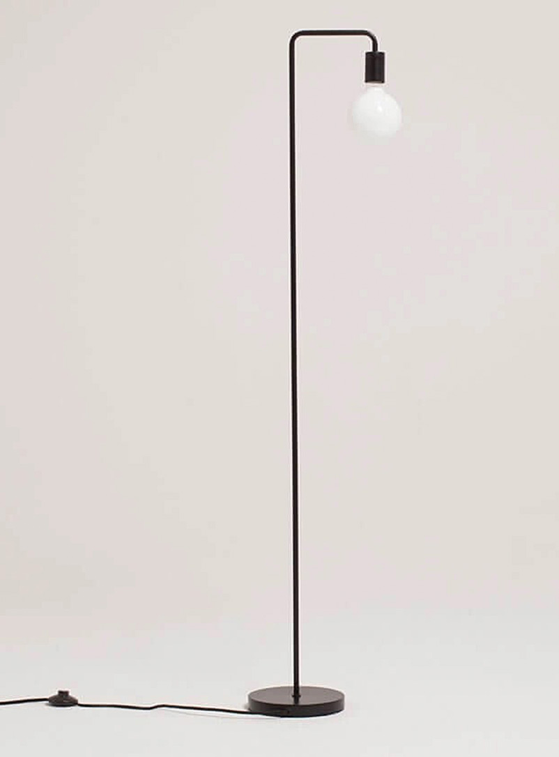 EQ3 Black Single-bulb floor lamp