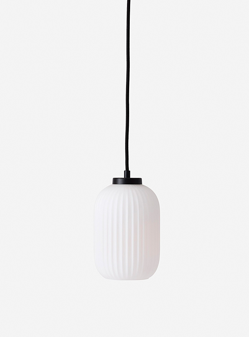 EQ3 White Opaline lantern hanging lamp