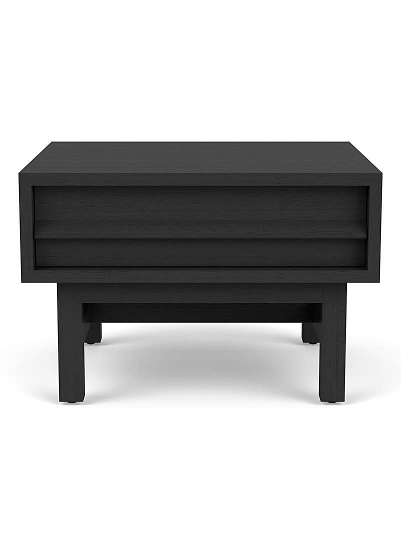 EQ3: La table de chevet architecturale en chêne Noir