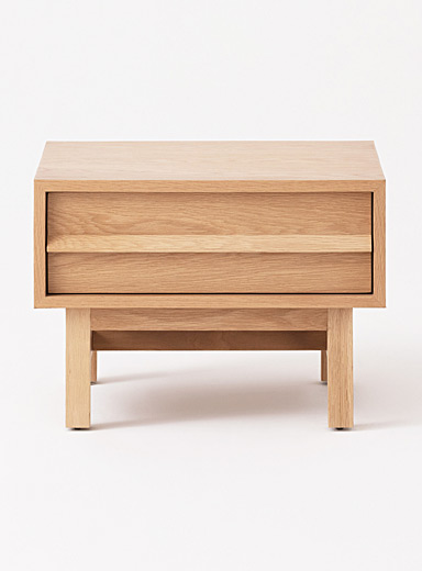Architectural oak nightstand
