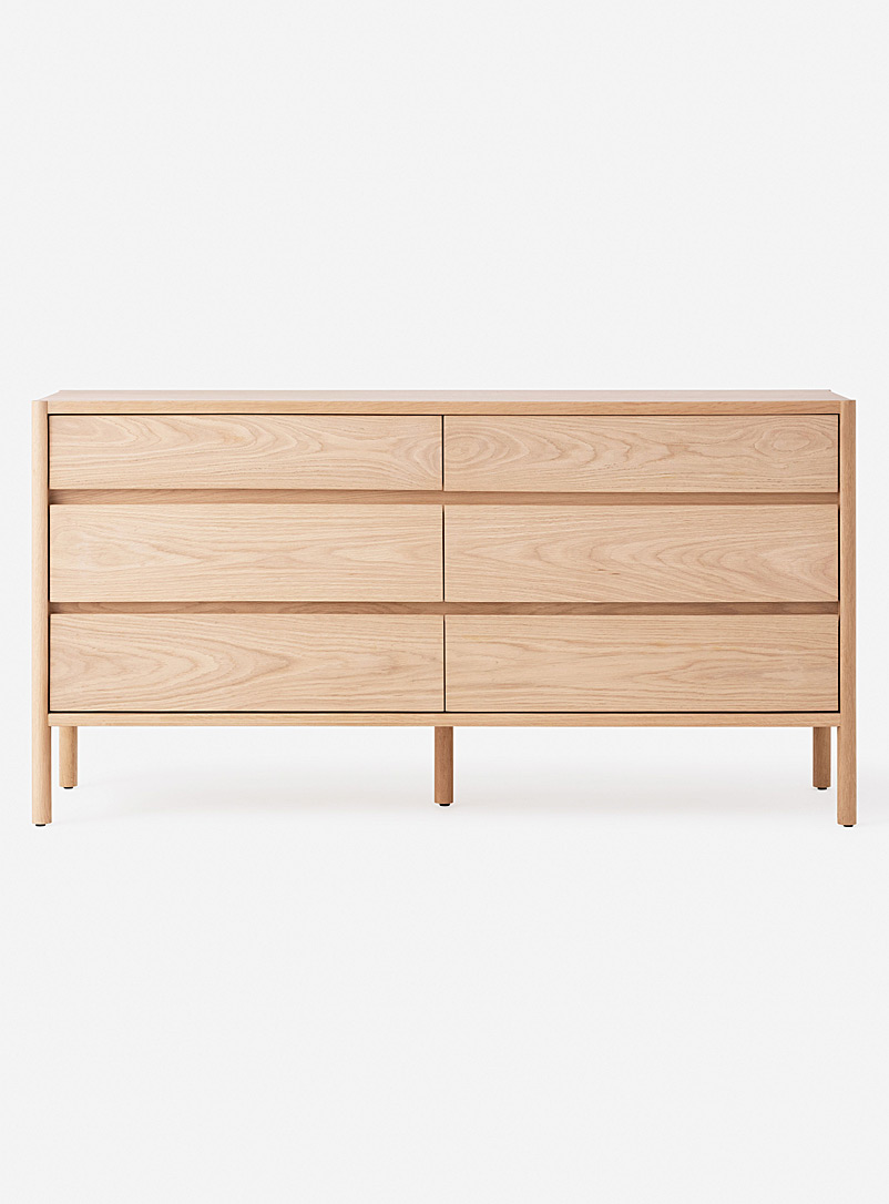 EQ3 Assorted Sleek double oak dresser Six drawers