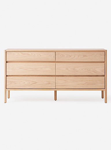 EQ3 Assorted Sleek double oak dresser Six drawers