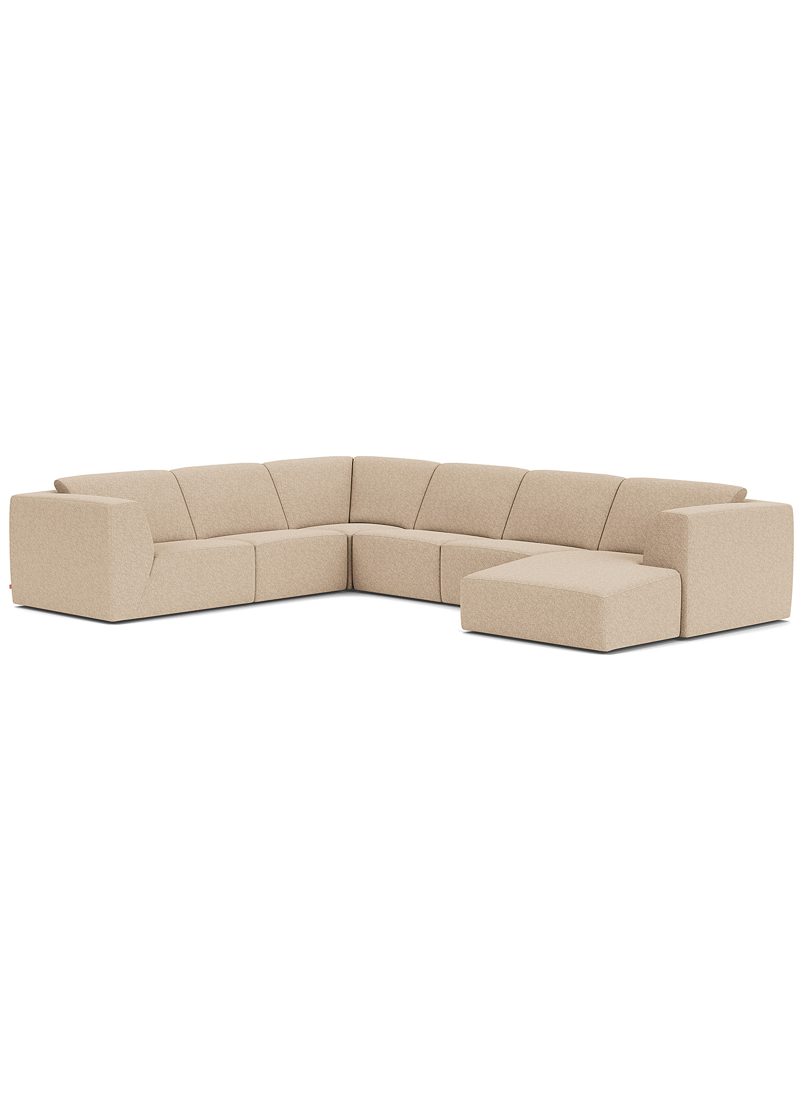 Eq3 Morten Wool Modular Couch In Cream Beige