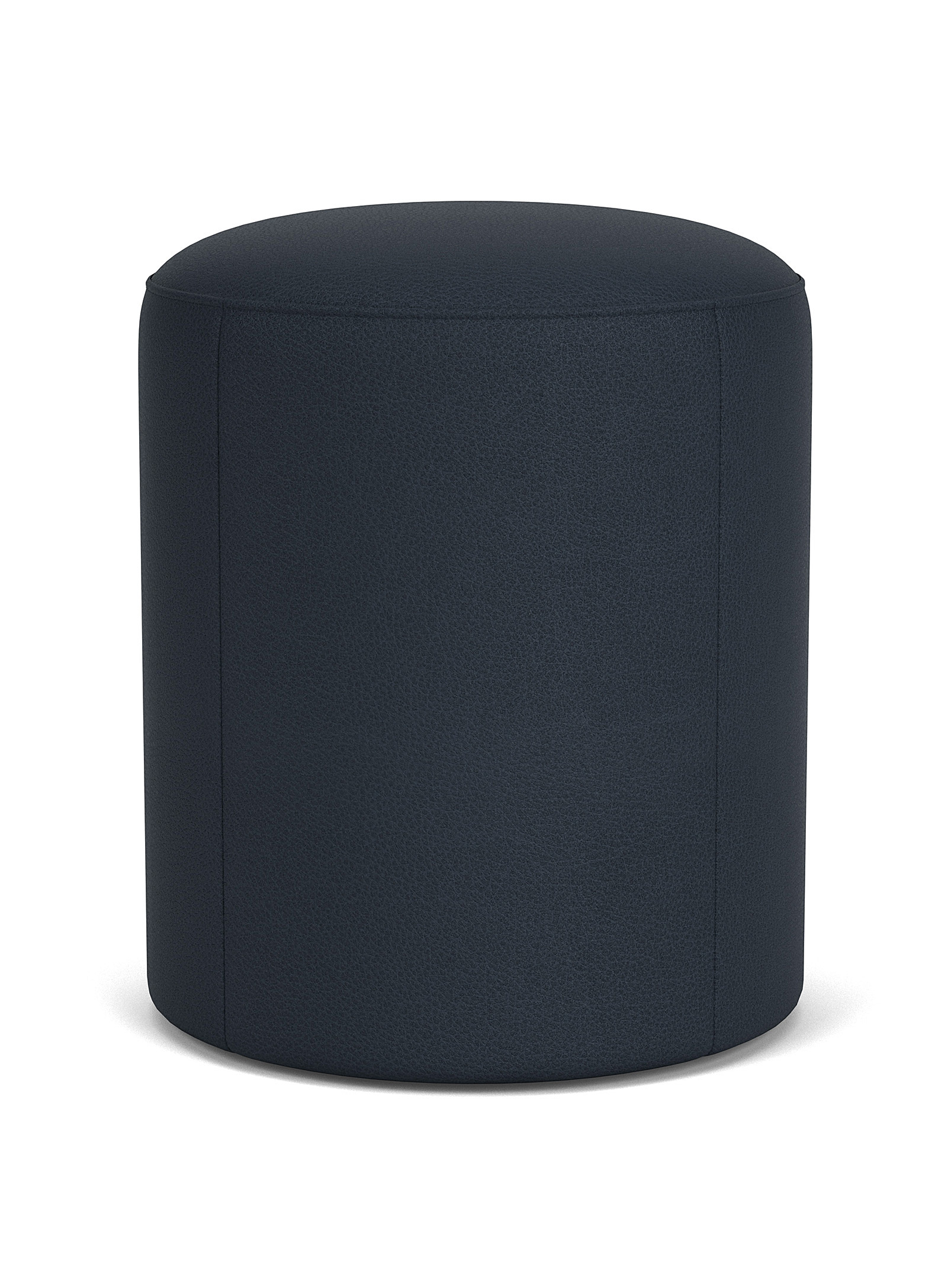 EQ3 - Navy leather circular stool