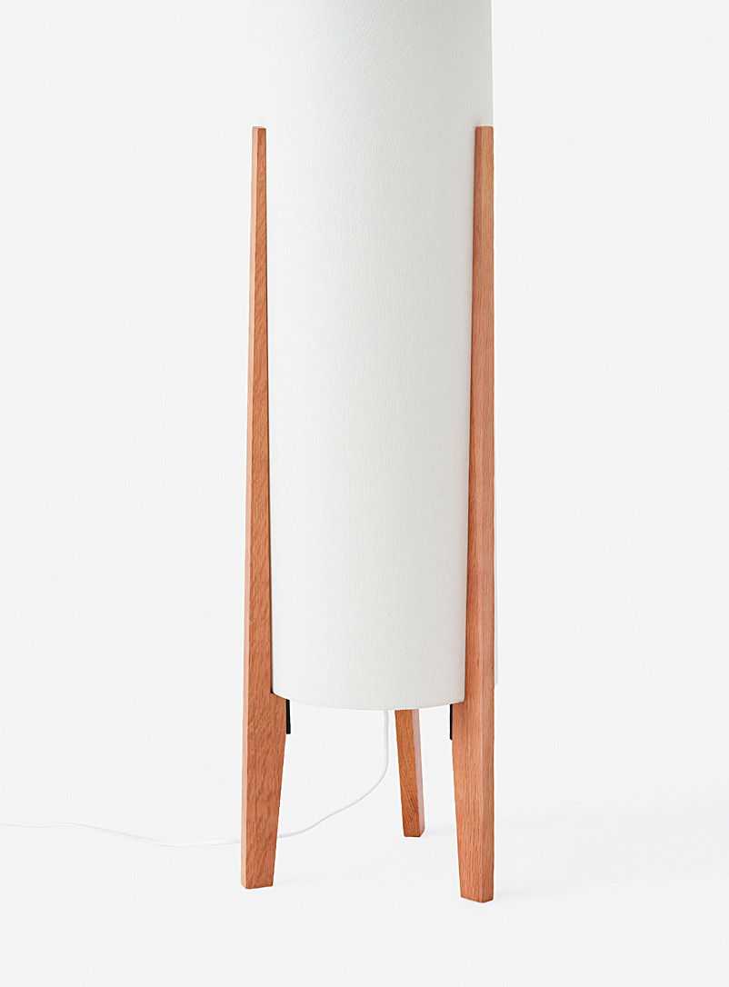 Oak base tubular lamp product image 2