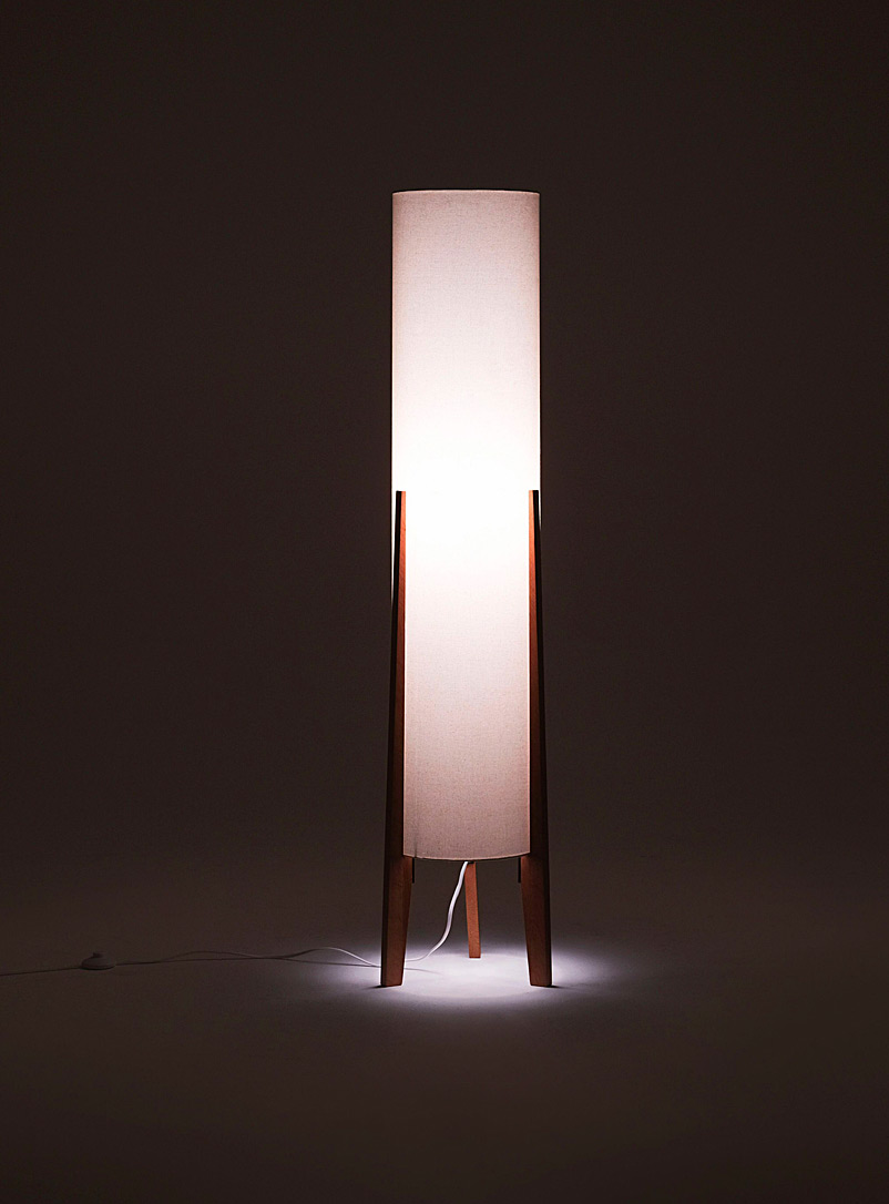 Oak base tubular lamp product image 3