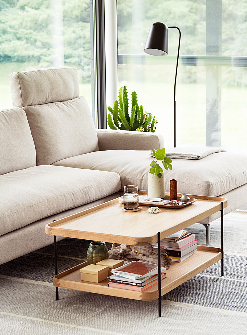 Tiered Oak Coffee Table