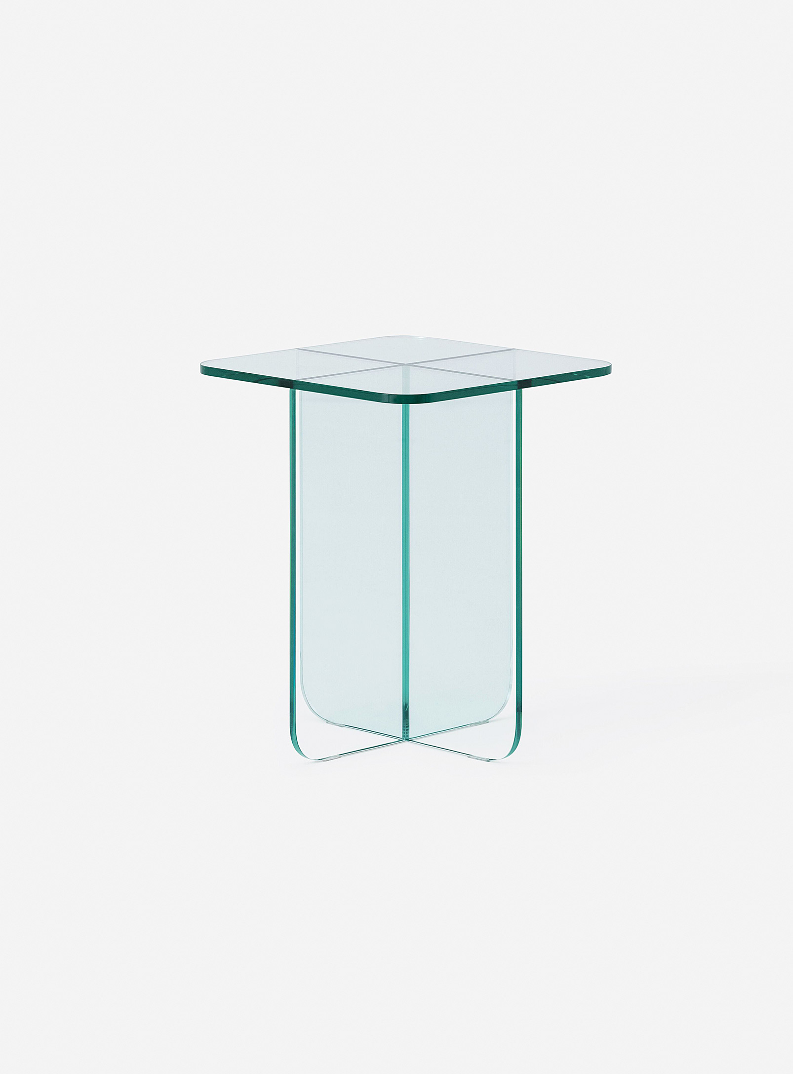 Eq3 Retro-style Glass Side Table In Assorted