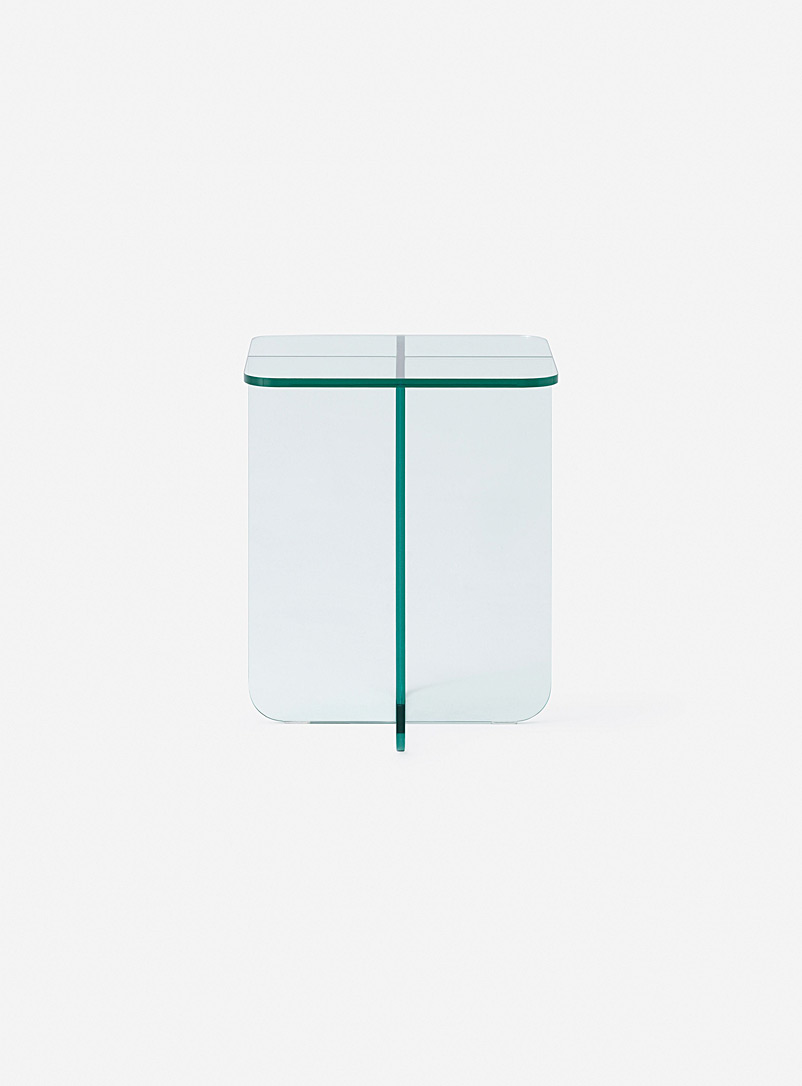 Retro-style glass side table product image 2
